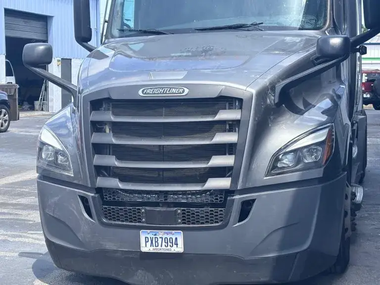 Semi-Truck after front-end collision repair