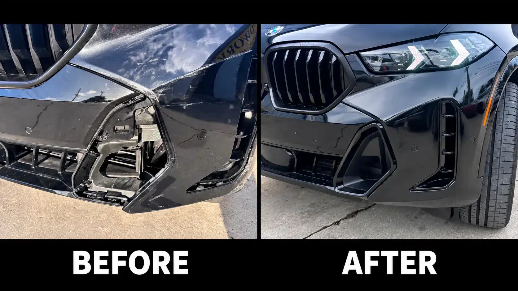 BMW bumper repair
