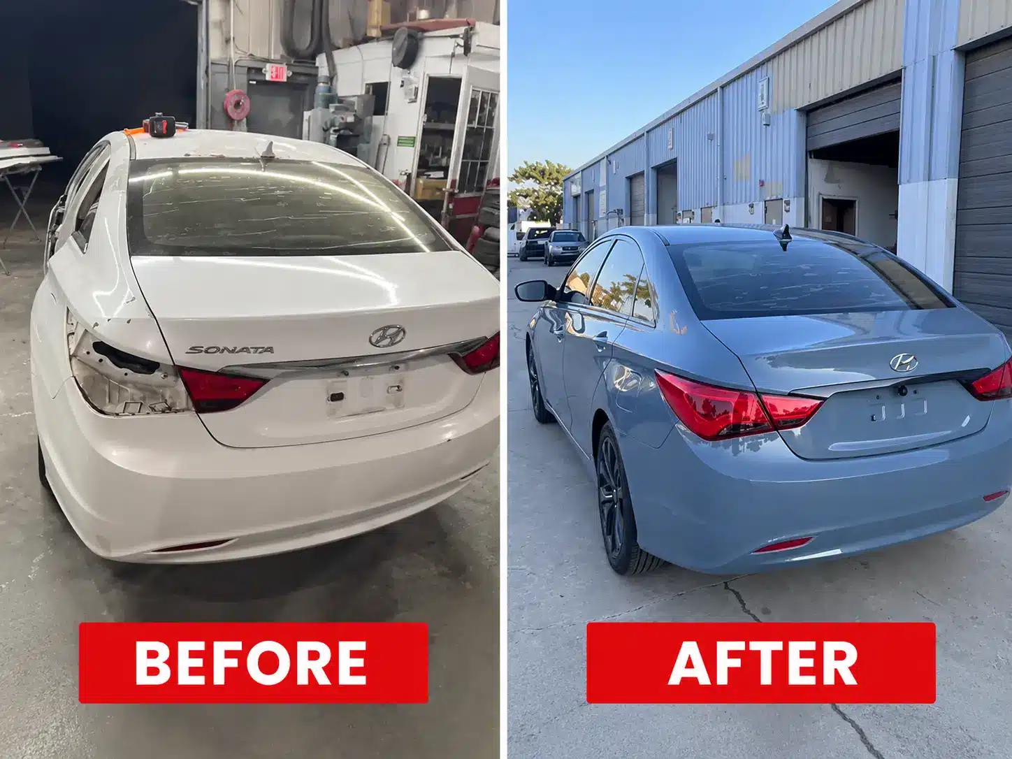 white hyundai full body paint